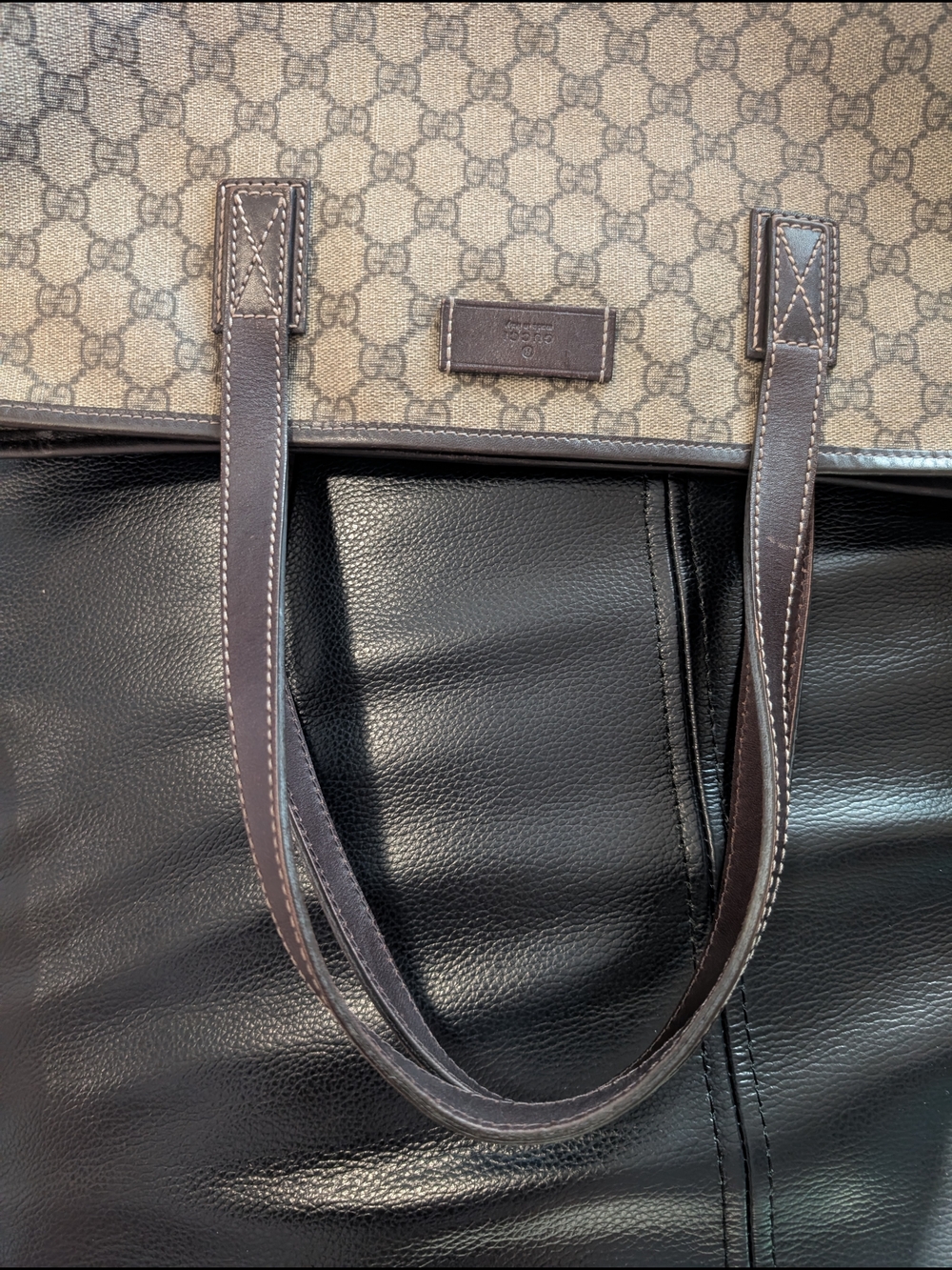 Gucci Monogram Canvas Tote in Beige/Brown - Picture 4 of 13